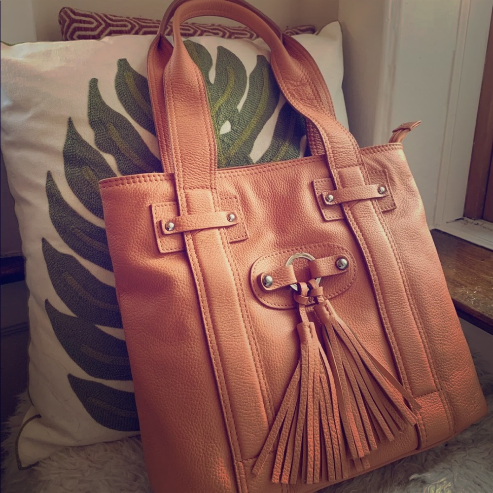 Hadaki leather tassel tote